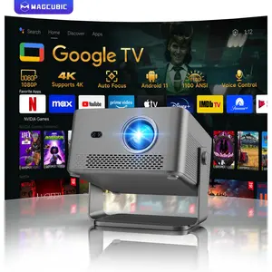 [Google TV stick Bundled] Magcubic HY450GT 1100ANSI Projector with Officially Certificated Google TV Auto Focus 4K Decoding Google Voice Assistant Built-in 15W HiFi Speaker Native 1080P HDR10 WIFI5+BT5.0 All-in-One Home Cinema #SummerWins #DealsForYouDays