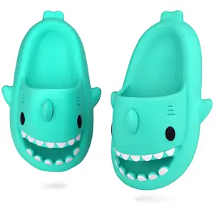 Women's and Men's Shark Slides Cloud Slippers Summer Novelty Open Toe Slide Sandals Anti-Slip Beach Pool Shower Shoes with Cushioned Thick Sole
