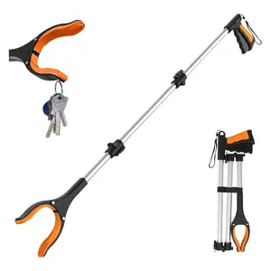 43” Extra Long Grabber Tool – Foldable Reacher with Rotating Jaw