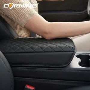 Tesla Model 3/y Central Console Protector, Car Armrest Pad, Elevating Cushion, PU Leather, 34x20x3 Cm, Vehicle Accessories