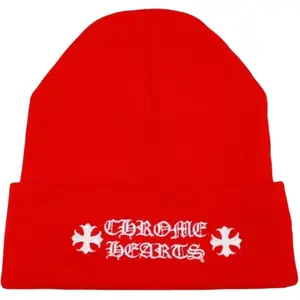 Chrome Hearts Logo Beanie Red