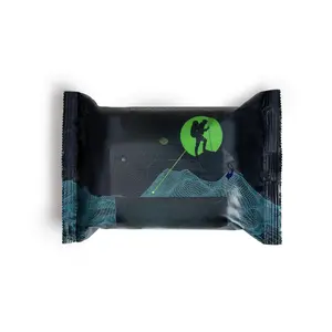 Outdoor Wet Wipes - Extra Thick Camping Gear, Biodegradable, Body & Hand Cleansing/Refreshing Cloths for Backpacking & Gym w/Natural Aloe & Vitamin E (25 Wipes)