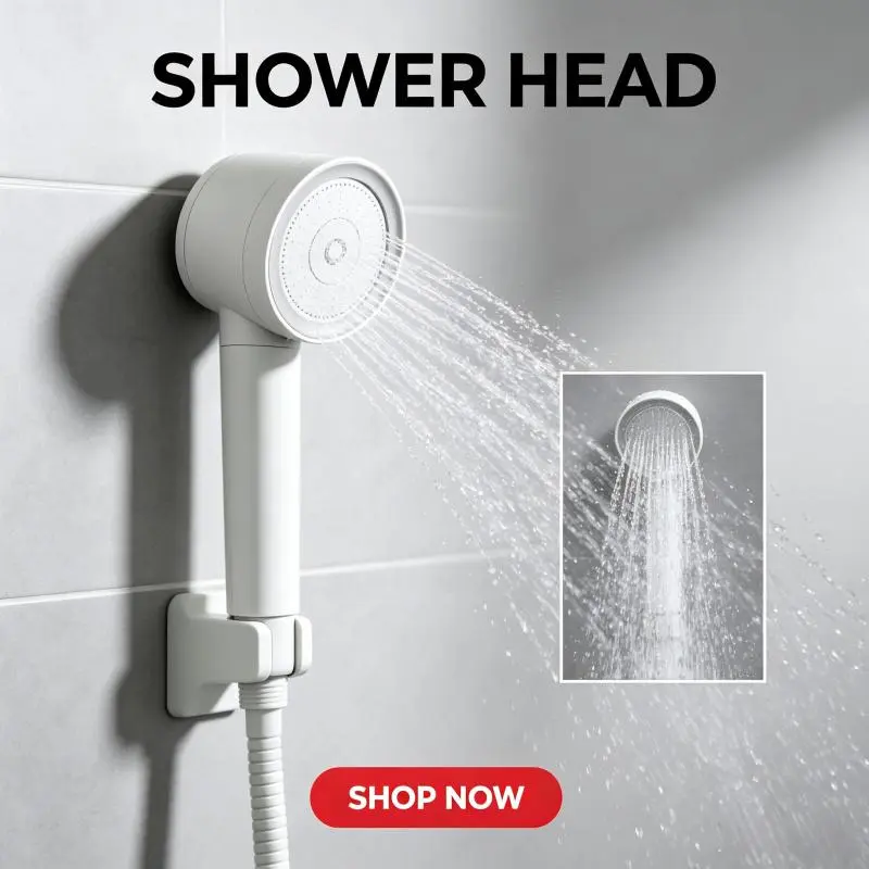 All-New Upgraded High-Pressure Handheld Showerhead — Featuring 3 Massage Spray Modes + Jet Spray Function,SummerVibes，Summer Shower Accessory Perfect Holiday Gift， Easy Install,One-Touch Water Stop, Adjustable Pressure, Micro-Technology Nozzles wall