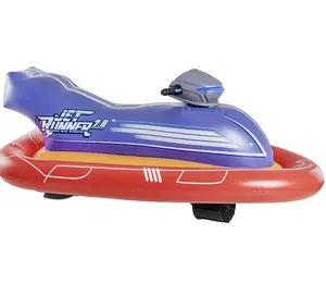 Jet Runner 2.0-12V Motorized Inflatable Ride On Watercraft Pool Float Water Float Steering Adjustable Speed Long-Lasting Battery