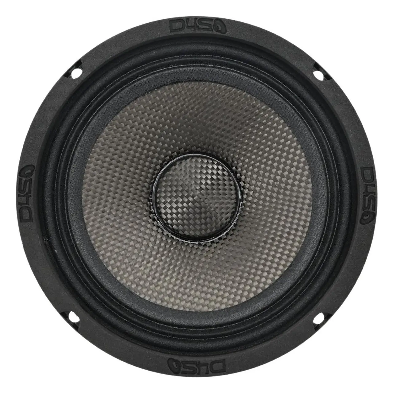 DOWN4SOUND D4S-SF804CF Carbon Fiber Water Resistant Shallow Midrange Speaker - 8 Inch, 180W RMS, 4 Ohm