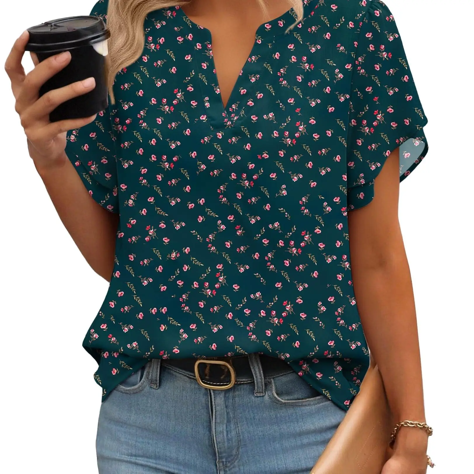 Dark Green Floral