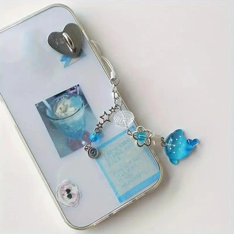 Cute Shark Design Phone Chain, Handmade Resin Phone Lanyard, Fashion Phone Charm for Women & Girls, Mobile Phone Decoration Accessories, Acrylic Charm, Phone Accessory