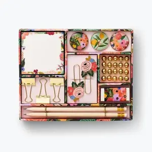 Garden Party Tackle Box - Floral Organizer with Assorted Tools, Ideal for Crafting and Organisation