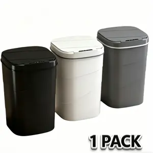 Touchless Smart Trash Can, 14L/18L Motion Sensor Automatic Garbage Bin, Odor Proof Hands-Free, Sleek Modern Design Multi Color Options, Low Energy Consumption Durable, for Home Kitchen Bathroom Bedroom Office, 2 AA Batteries Required (Not Included)