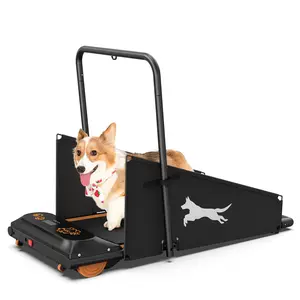 Dog Treadmill for Small & Medium Dogs 2.5HP Motor 0.5-6.0mph Speed 1-12 Programs LED Display Foldable Design Easy Move Wheels Fitness & Health