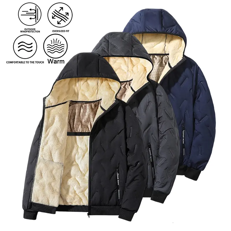 Men’s autumn/winter jacket—warm, loose fit, windproof and comfortable, suitable for outdoor use