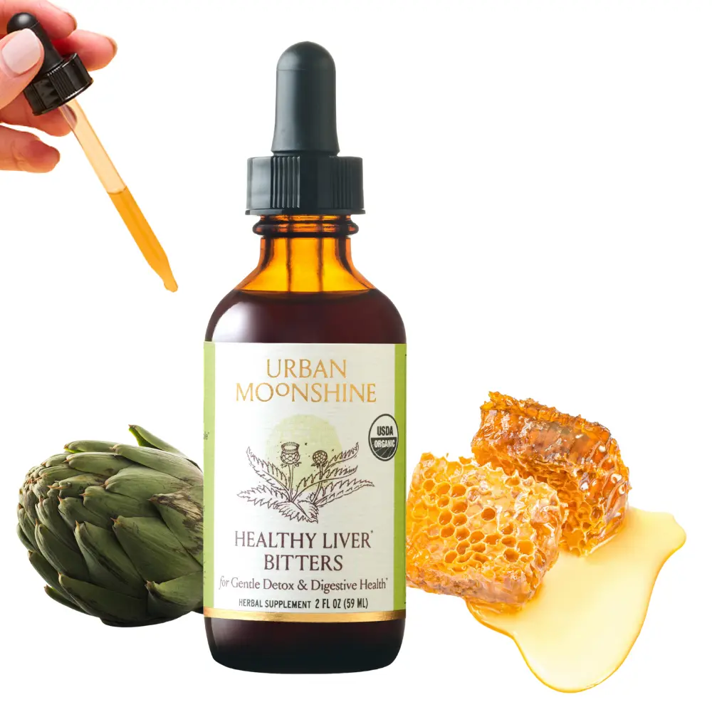 Urban Moonshine Healthy Liver Bitters - Organic Digestive Bitters and Liver Support
