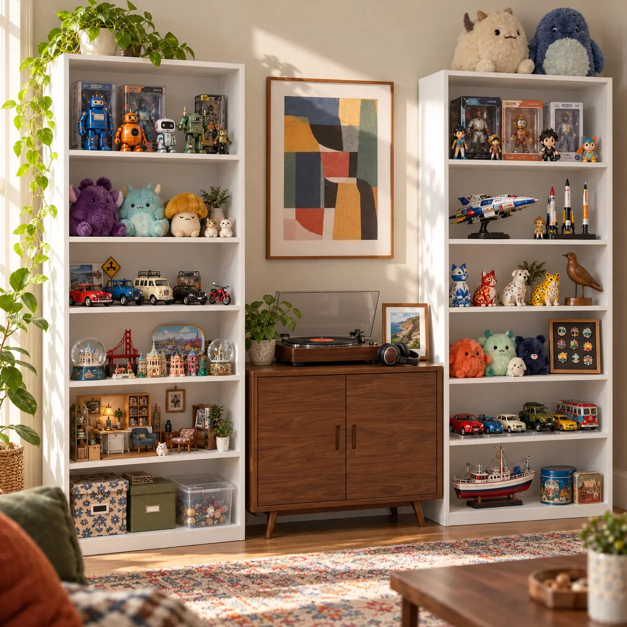 IRONCK 6-Tier Tall Bookshelf, 63-Inch Narrow White Bookcase, Freestanding Open Display Shelves for Books, Decor & Collectibles, Space-Saving Storage for Bedroom, Living Room & Small Spaces,familyfun