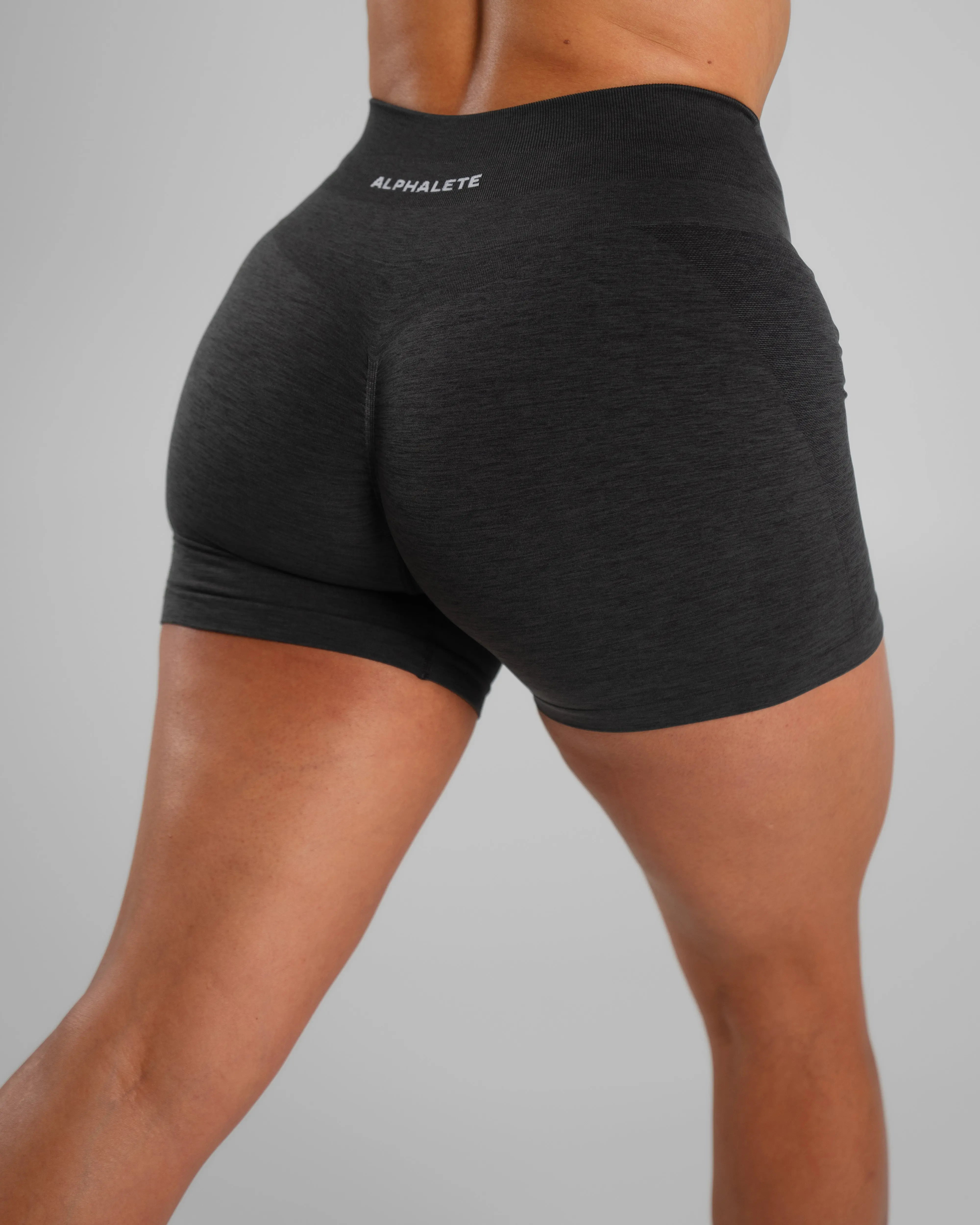 Amplify Mid Rise Short - Dark Heather Grey