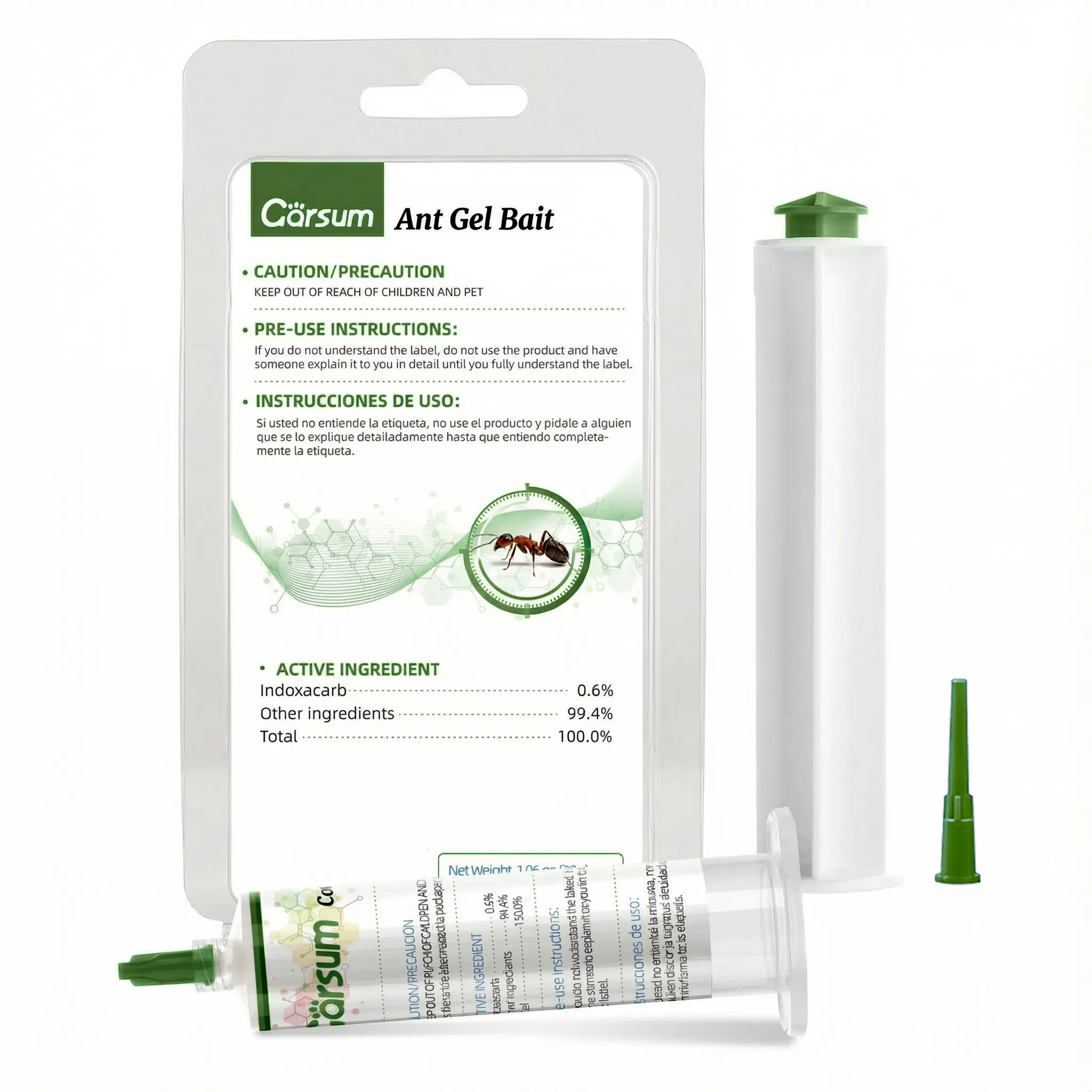 Garsum Ant Gel Bait Ready-to-Use 30g Indoor & Outdoor Ant Control Solution 1 Tube for Effective Infestation Management