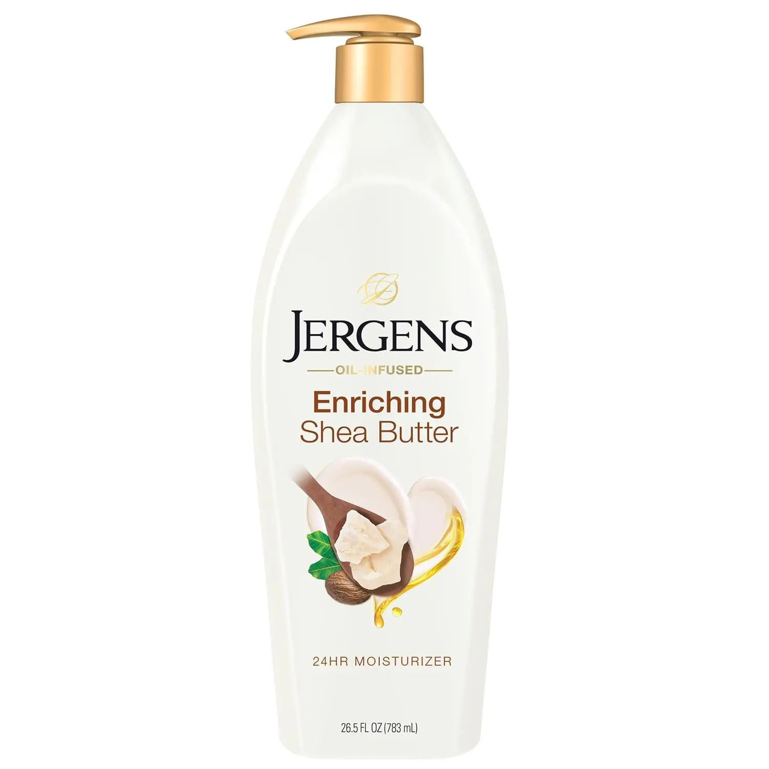Jergens Shea Butter Body Lotion, Deep Moisturizer for Dry Skin, 26.5 fl oz | Enriching Hand and Body Lotion, Vitamin E, Extremely Dry Skin Relief, 2.5X More Radiant Skin, Deep Conditioning