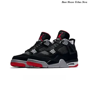 Black & Red High-Top Sneakers – Premium Suede Upper, Cushioned Midsole, Retro Streetwear Style for Men & Women