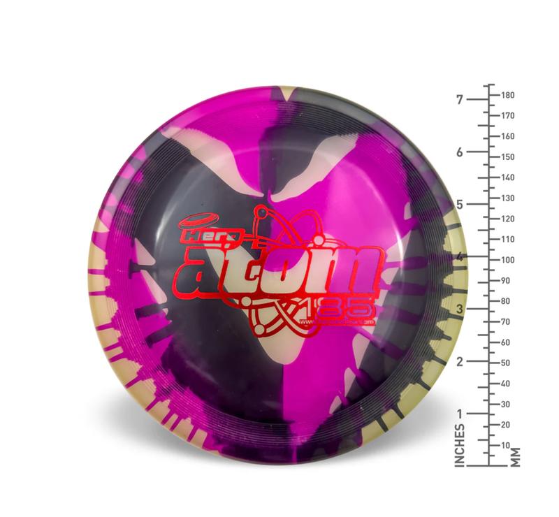 Hero Disc SuperAtom 185 Ice Dye Dog Disc – Lightweight Micro Dog Frisbee | Firm Plastic