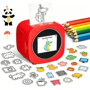 AI Voice-Activated Sticker Printer for Boys And Girls, No Ink, Wireless,Screen-Free Imagination Toy with Safe BPA-Free Paper Rolls,Portable Thermal Mini Inkless Printer