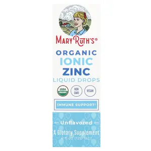 MaryRuth's Organic Ionic Zinc Liquid Drops, Unflavored, 4 fl oz (120 ml)