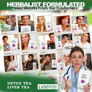 LVSEFOD Premium Liver and Kidney Cleanse Detox Tea Dandelion Root Licorice Root Peppermint Burdock Root Nettle Leaf 50 Tea Bags 3.5 oz Herbal Cleansing No Caffeine Healthy Tea Bags