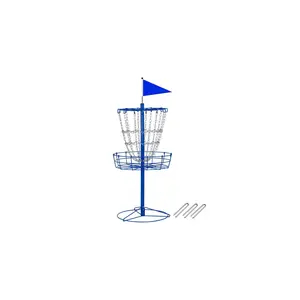 12-Chain Disc Golf Basket - Portable Metal Practice Basket