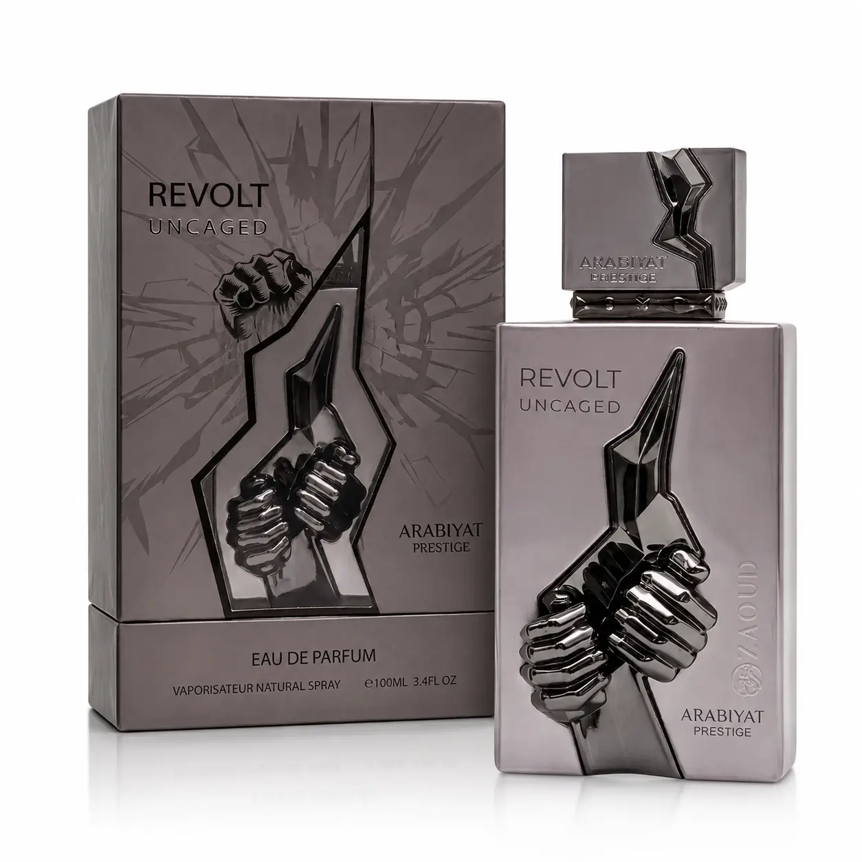 REVOLT UNCAGED Unisex Eau de Parfum, 3.4 oz/100 mL by Arabiyat Prestige