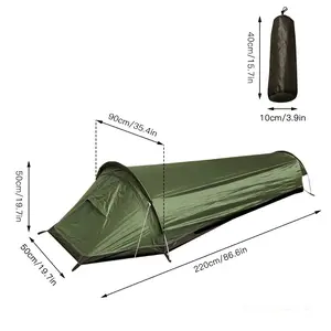 1-Person Lightweight Backpacking Tent - All-Season Camping, Hiking, Fishing, Travel Tent with Zipper Closure, Easy Setup - Durable Portable Shelter for Solo Outdoor Adventures - Ideal Gift for Campers, Anglers - Compact Carry Bag Included, Camping Tent