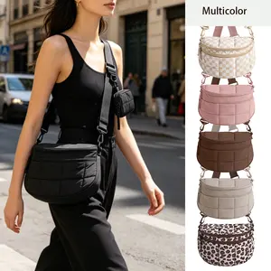 Women Small Crossbody Bags , Soft Puffer Cute Puffer Bum Bag Handbag Wallets with Mini Bag, Quilted Purse for Daily Travel College Adjustable Shoulder Strap Crossbody Fanny Packs for Travel & Work