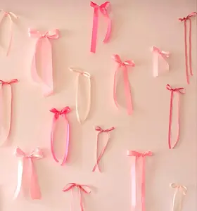 LaVenty Pink Bow Wall Decor Banner Garland for Birthday Bridal Shower Bachelorette Baby Shower Decoration Decoration