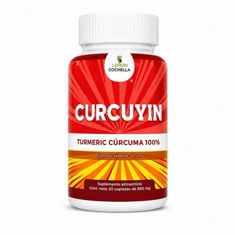 Curcuyin Turmeric Cúrcuma 100% Capsules – Natural Herbal Supplement, 860 mg, 30 Caplets