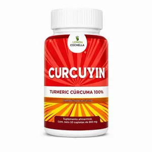 Curcuyin Turmeric Cúrcuma 100% Capsules – Natural Herbal Supplement, 860 mg, 30 Caplets