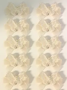 10Pcs Mesh Butterfly Pearl Hair Clips (7x5cm) | Fairy Style Hair Accessory Set #FairyCore #HairClipSet