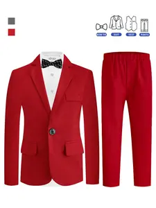 Luobokids Boys' Formal Repair Set, 4-Piece Suit Outfit for Kids, Youth, Weddings, Graduations, Churches, Birthdays, Perfect Gift (no Shirt Included)