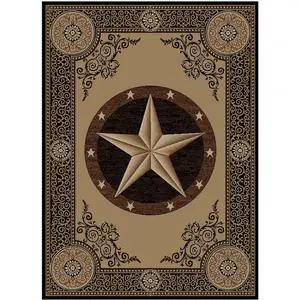 Mayberry Rug  2 ft. 3 in. x 3 ft. 3 in. Arlington Rectangle Area Rug, Black, Rectangular Shape