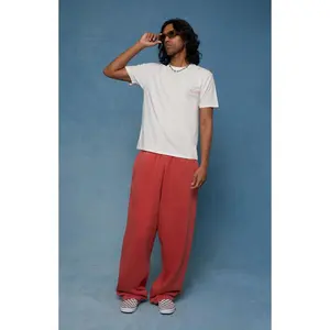 Pacsun Men's Red Washed Fleece Extreme Baggy Sweatpants