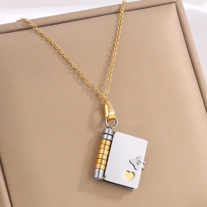Golden love letter necklace