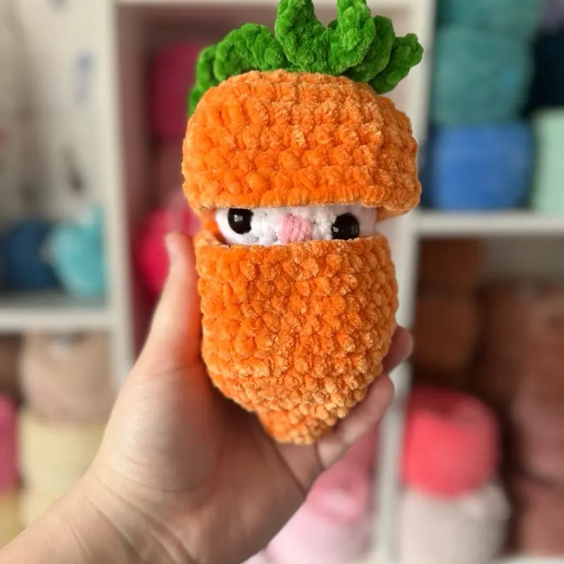 Bunny in Carrot Handmade Crochet Plushie