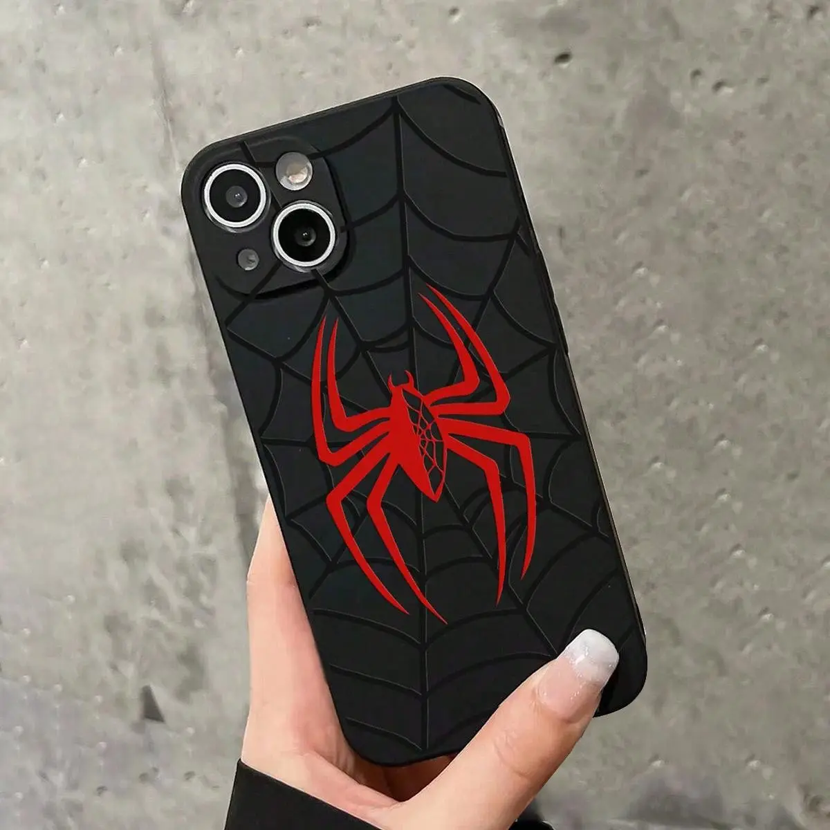 Spider Web Smartphone Case, Stylish Shockproof Casing, Valentine's Day Gift, Fits iPhone 17promax 15 16 14 13 11 X XR Max, Anti-Drop Fashion Design