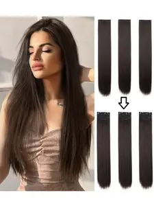 Invisible Seamless Clip-In Hair Extensions, 3 Piece Set for Volume, Short to Long Hair Transformation, Perfect for Daily Parties, Synthetic Extensions