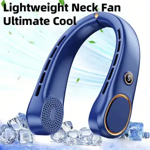 Hanging neck design, 3000mAh ultra long battery life, rechargeable battery 6-20 hours, 360 ° cooling airflow 5-speed ultra quiet personal fan for men and women, home office, work, travel gifts