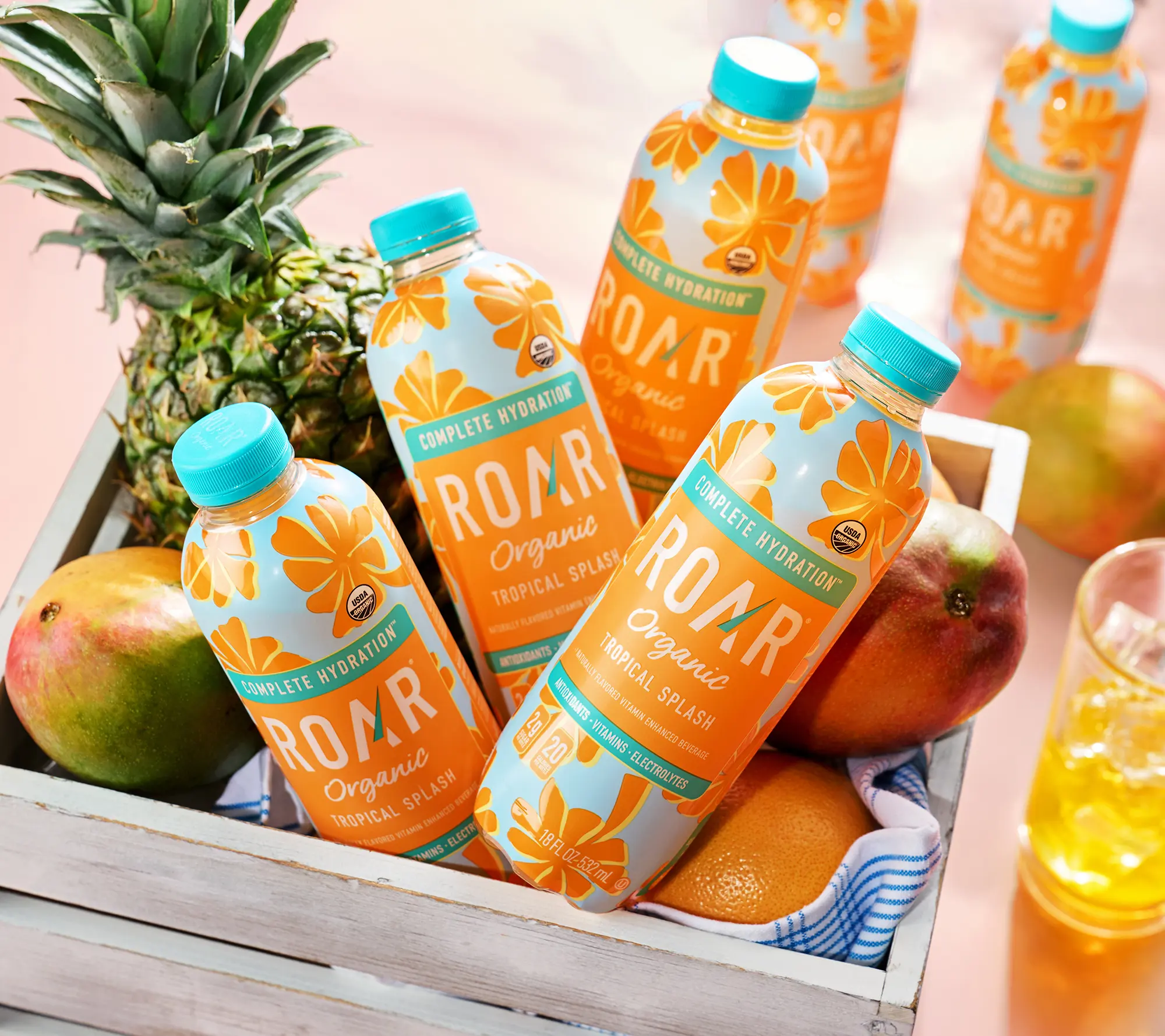 Roar Organic (24) 18-oz Btls Vitamin & Electrolyte Beverages Roar Organic (24) 18-oz Btls Vitamin & Electrolyte Beverages