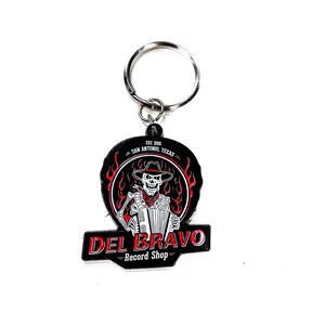 Del Bravo Record Shop Conjunto Flame Keychain  DLB MERCH