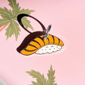 Sushi Pet ID Tag - Kawaii Durable, Personalized Dog Tag Cat Tag - Pet Accessories