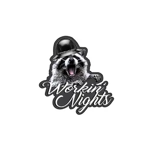 Funny Racoon Sticker - Black Vinyl Decorative Sticker for Home Decor and Gifts