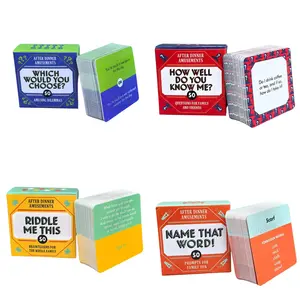 Family, Friend, Couples Interactive with 50 Fun Clues Conversation Card Game for Game Night & Parties & Travel | mini box | Easy Fast Casual Game for All Ages