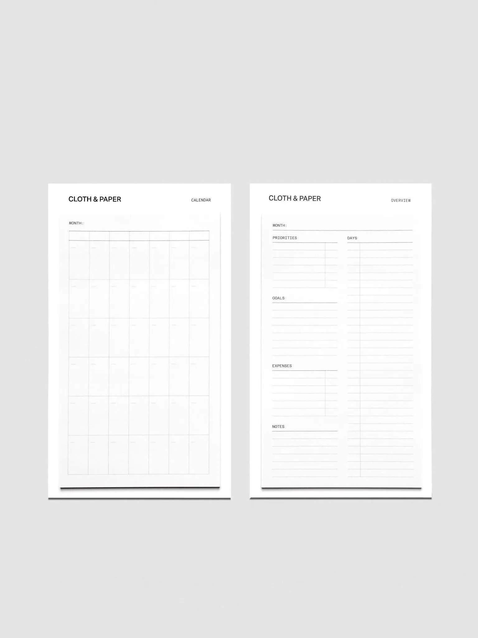 Large Sticky Note Set | Monthly Overview