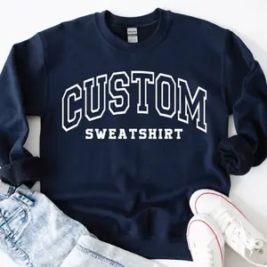 Custom Embroidered Sweatshirt,, Grandpa Shirt With Date, Mama Est Year Shirt, Gift For New Mom, Dad,  Pullover Fleece Gift