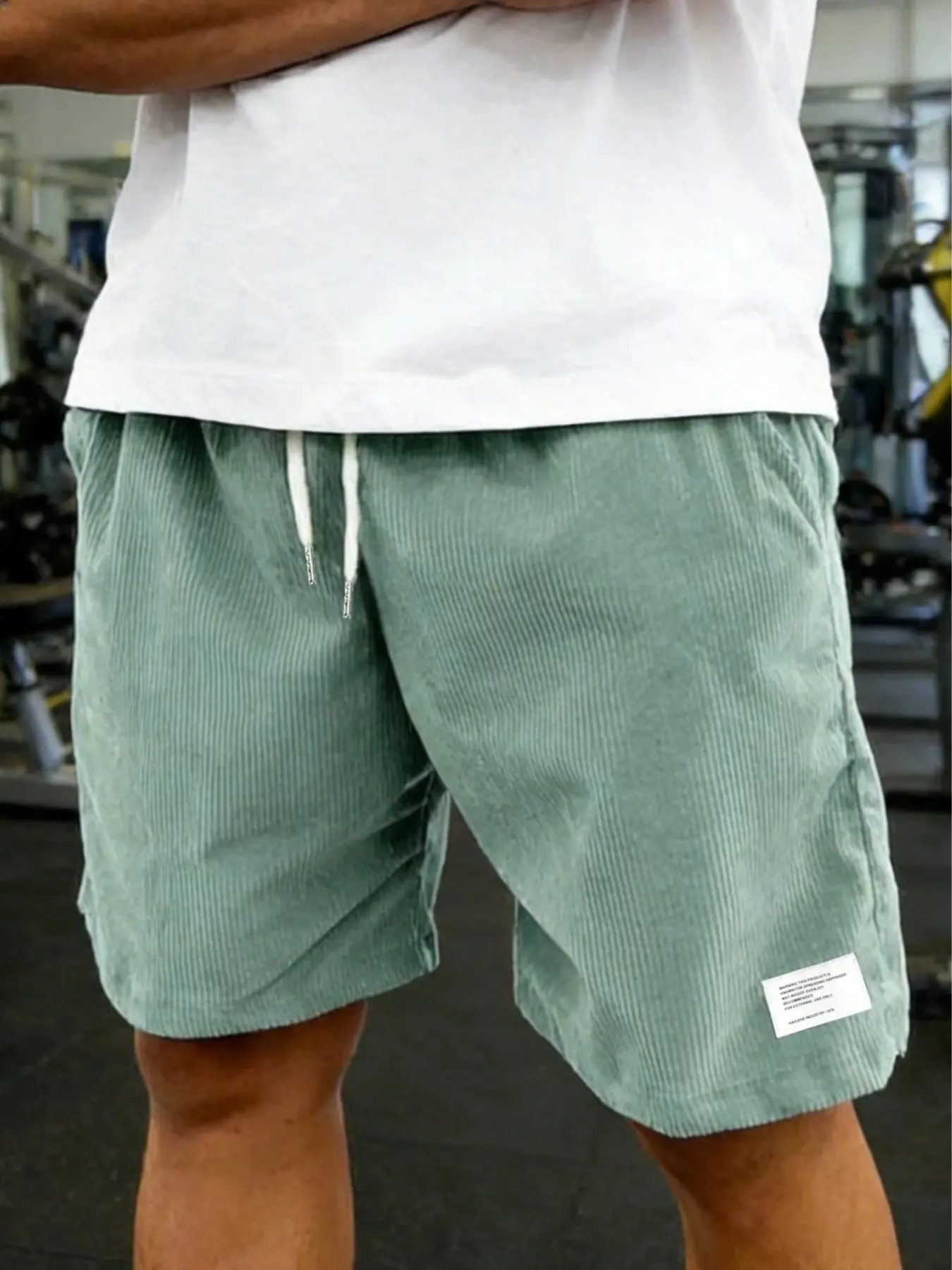 Men's Vintage Corduroy Shorts, Loose Fit Drawstring Casual Shorts, Comfortable Daily Wear, Everyday Shorts, Ideal for Gym, Beach, Vacation, Adjustable Shorts, Drawstrings Shorts, Menswear