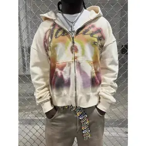 Street Hip Hop Loose Zip Hoodie Jacket